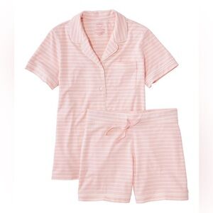 L.L. Bean Women's Super-Soft Shrink-Free Pajamas, Short Set Stripe size S